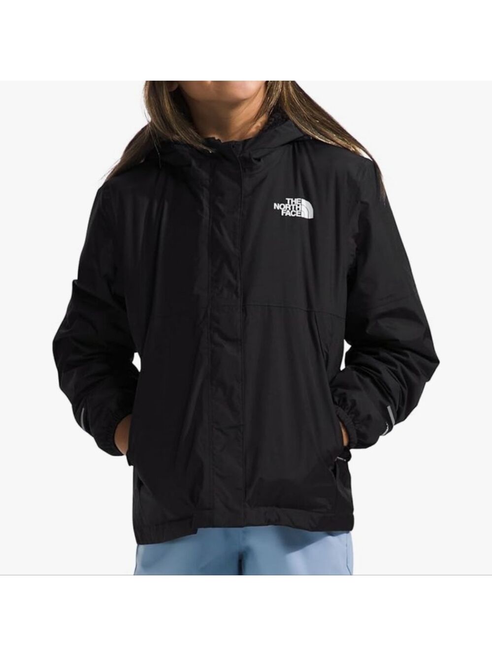 THE NORTH FACE Dryvent Girl's Black Windbreaker Jacket Size XS